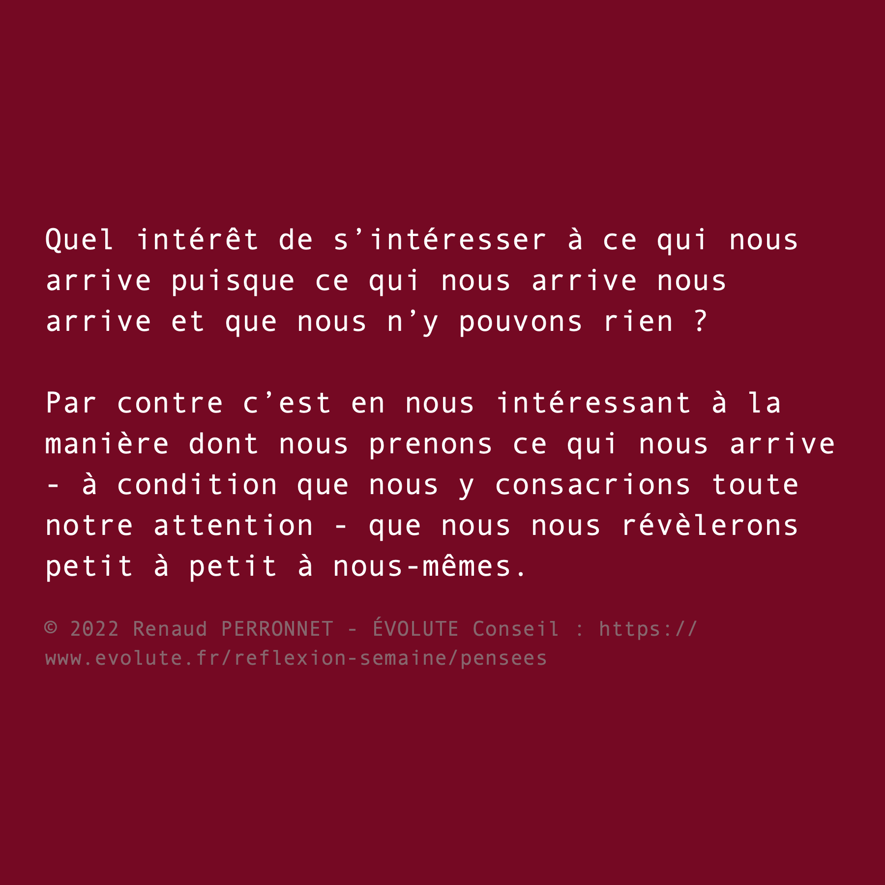 À quoi s’intéresser ?