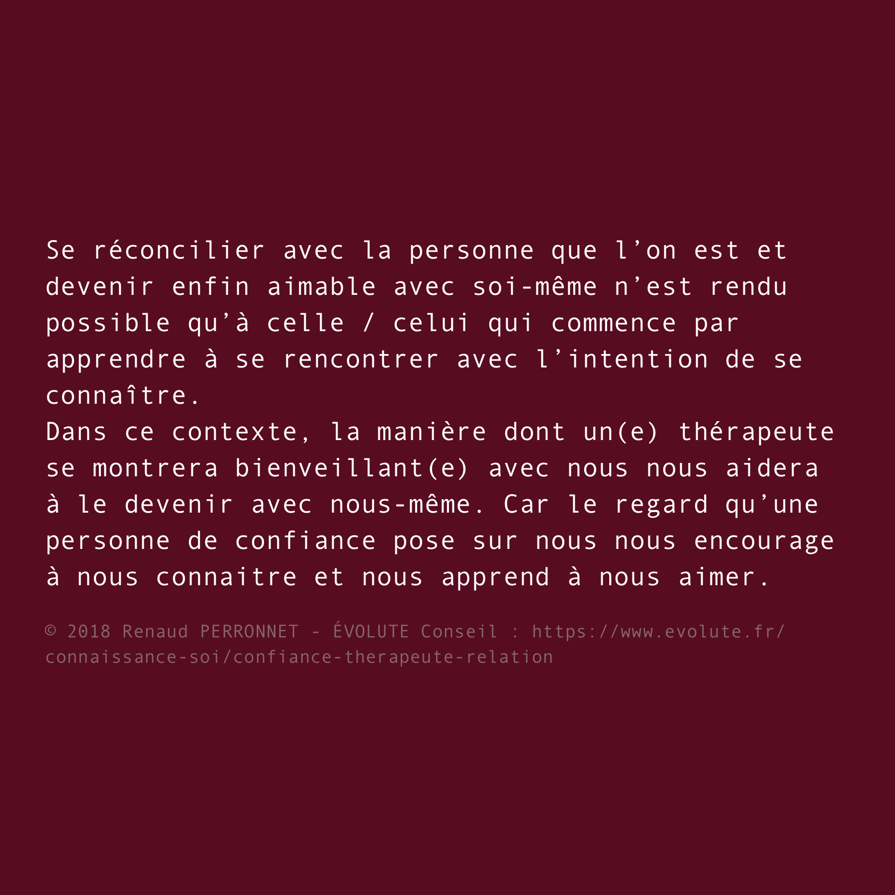 Aimable avec soi-même