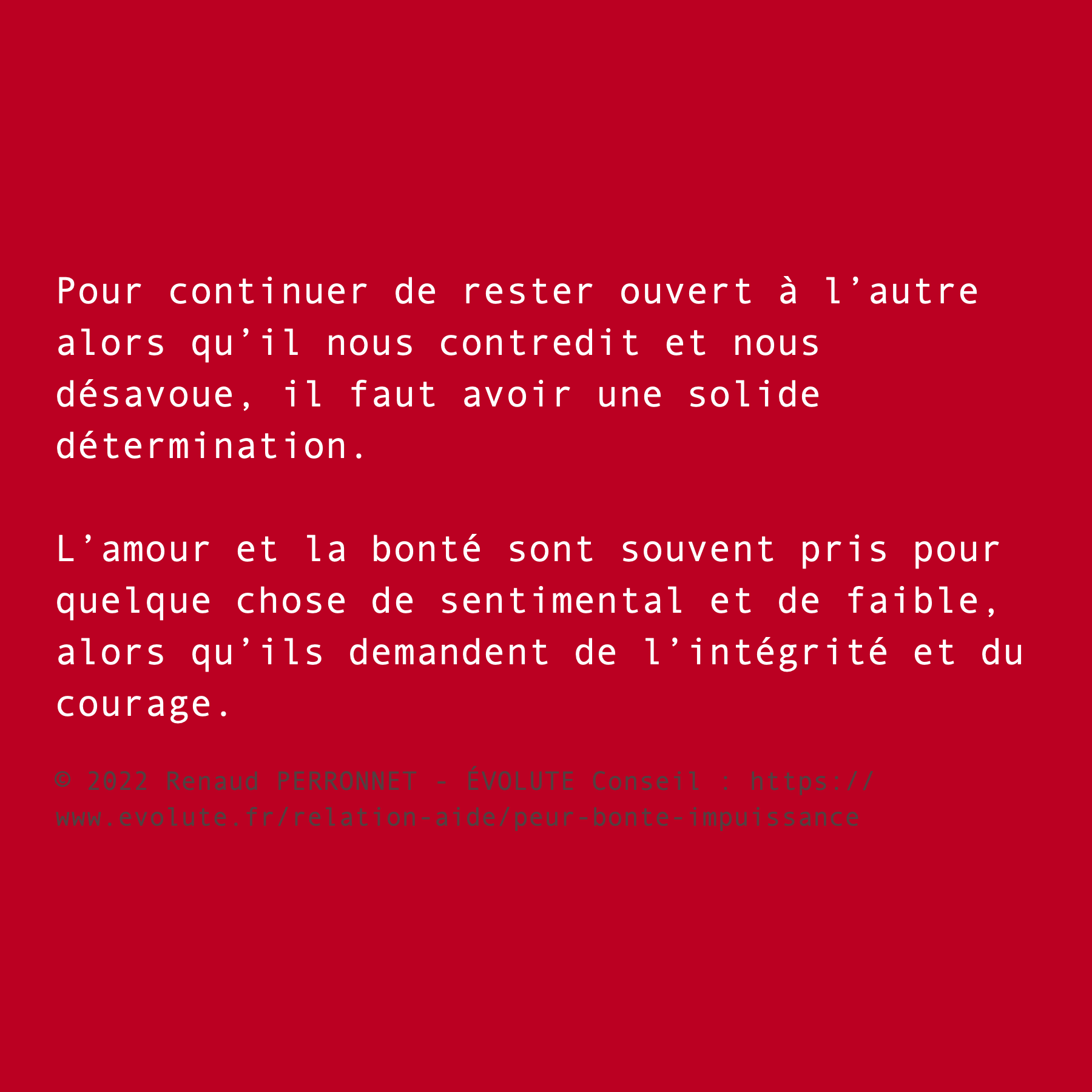 Amour et bonté