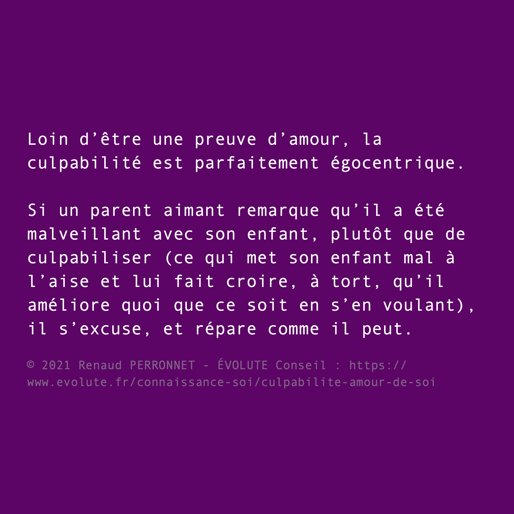 Amour et culpabilité
