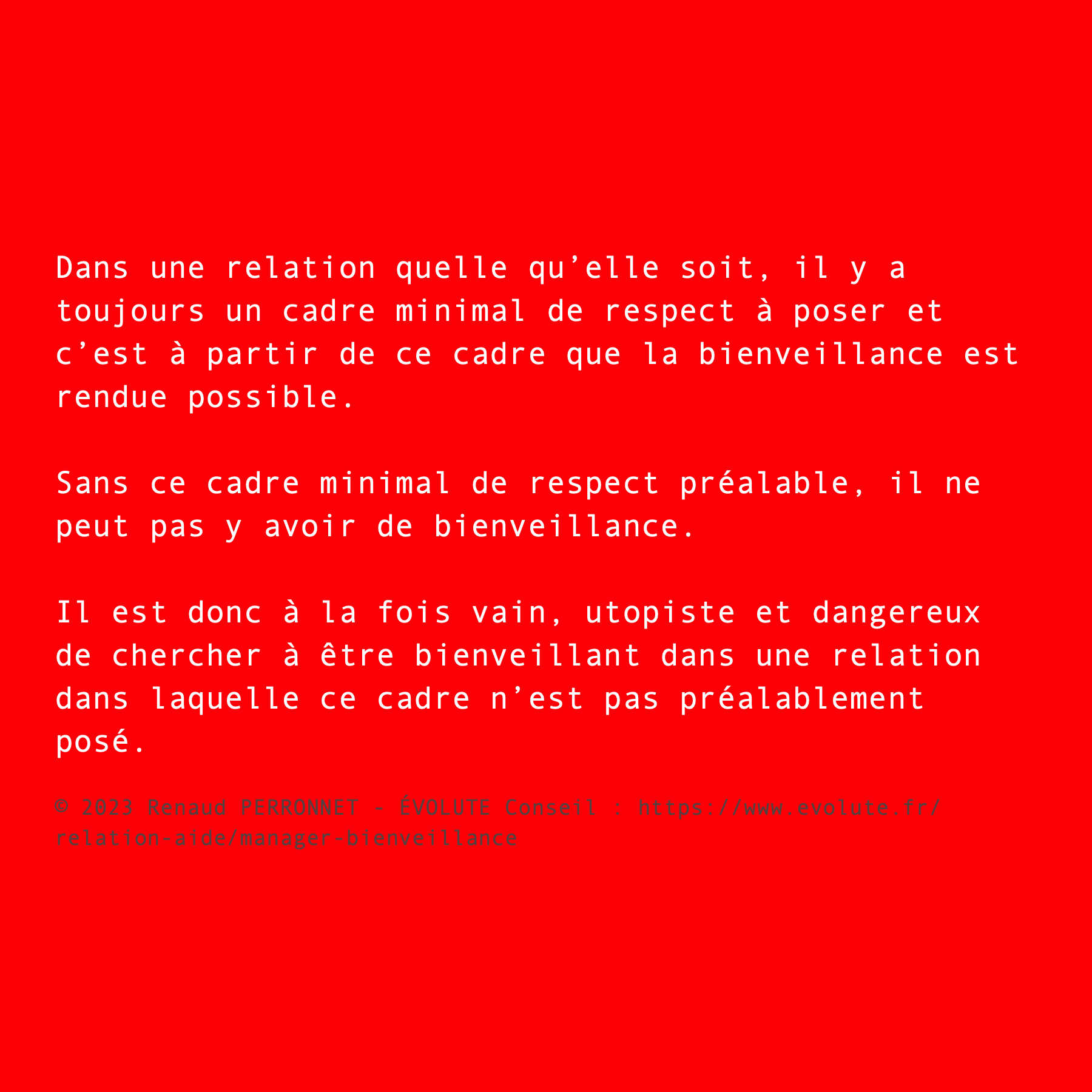 Bienveillance et respect