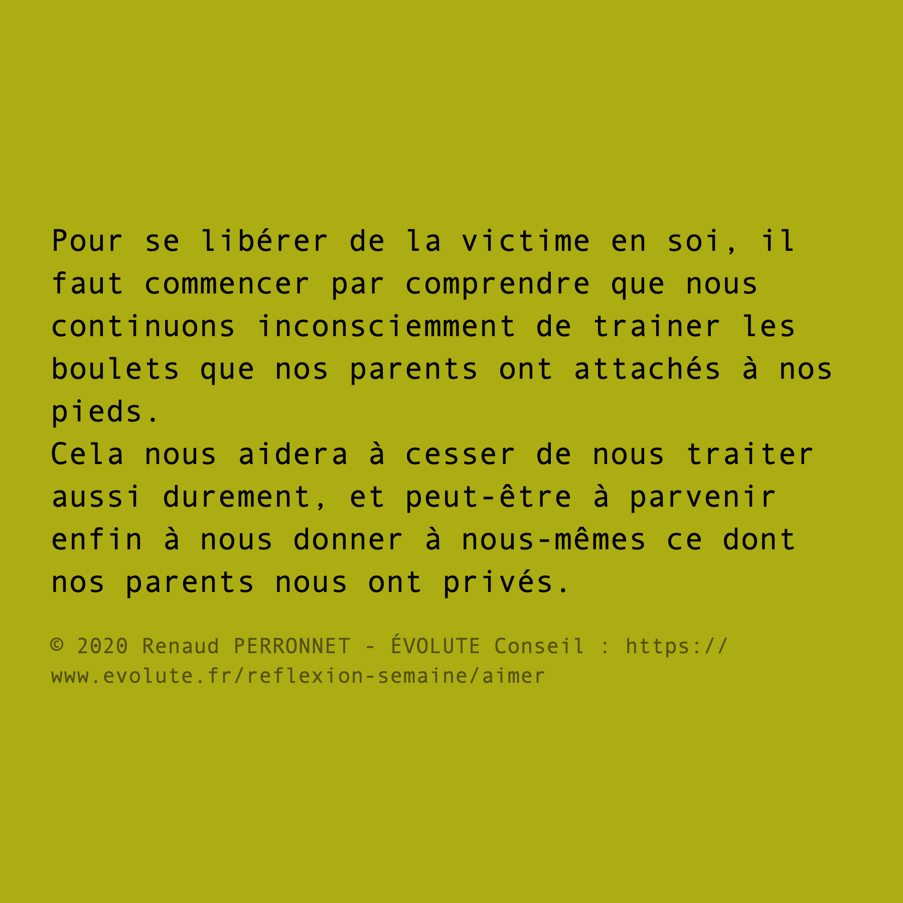 Cesser d'être victime