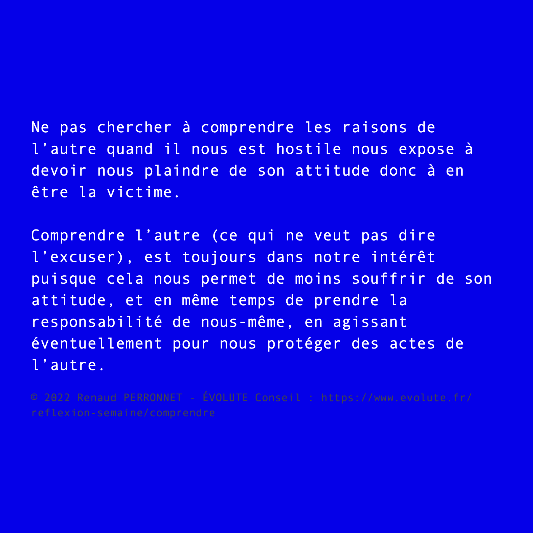 Comprendre pour moins souffrir