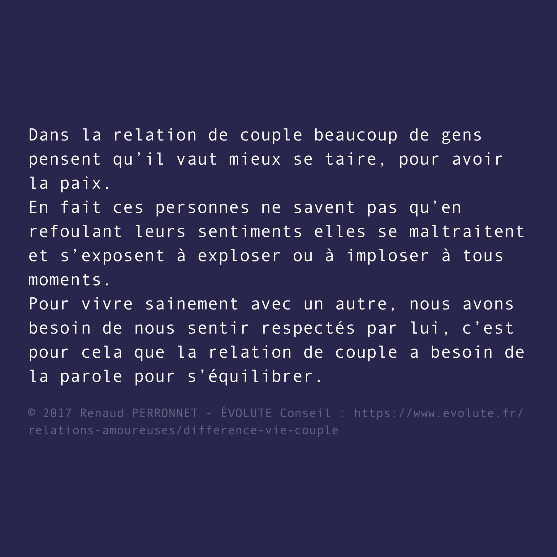 S’écraser dans son couple