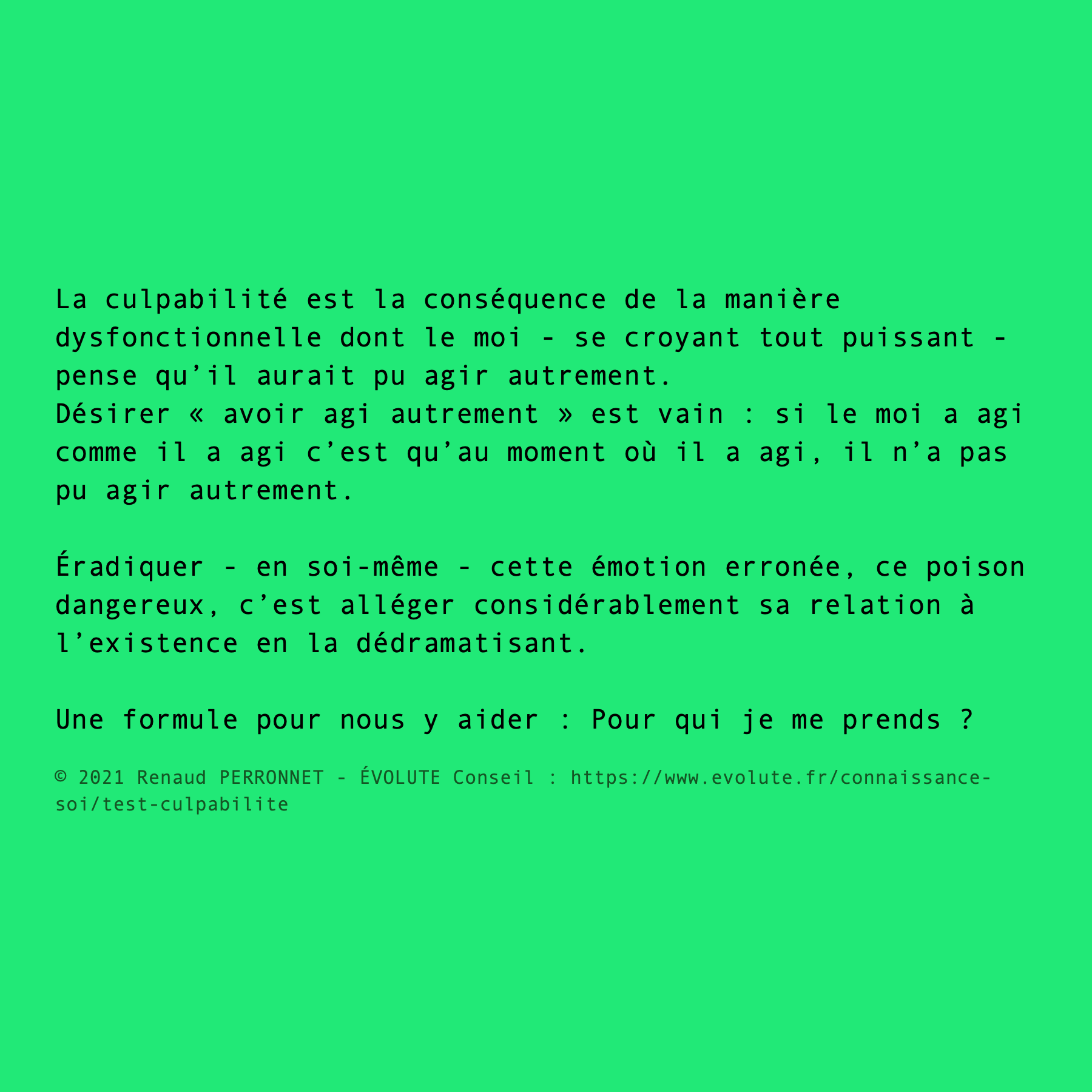 Sortir de la culpabilité