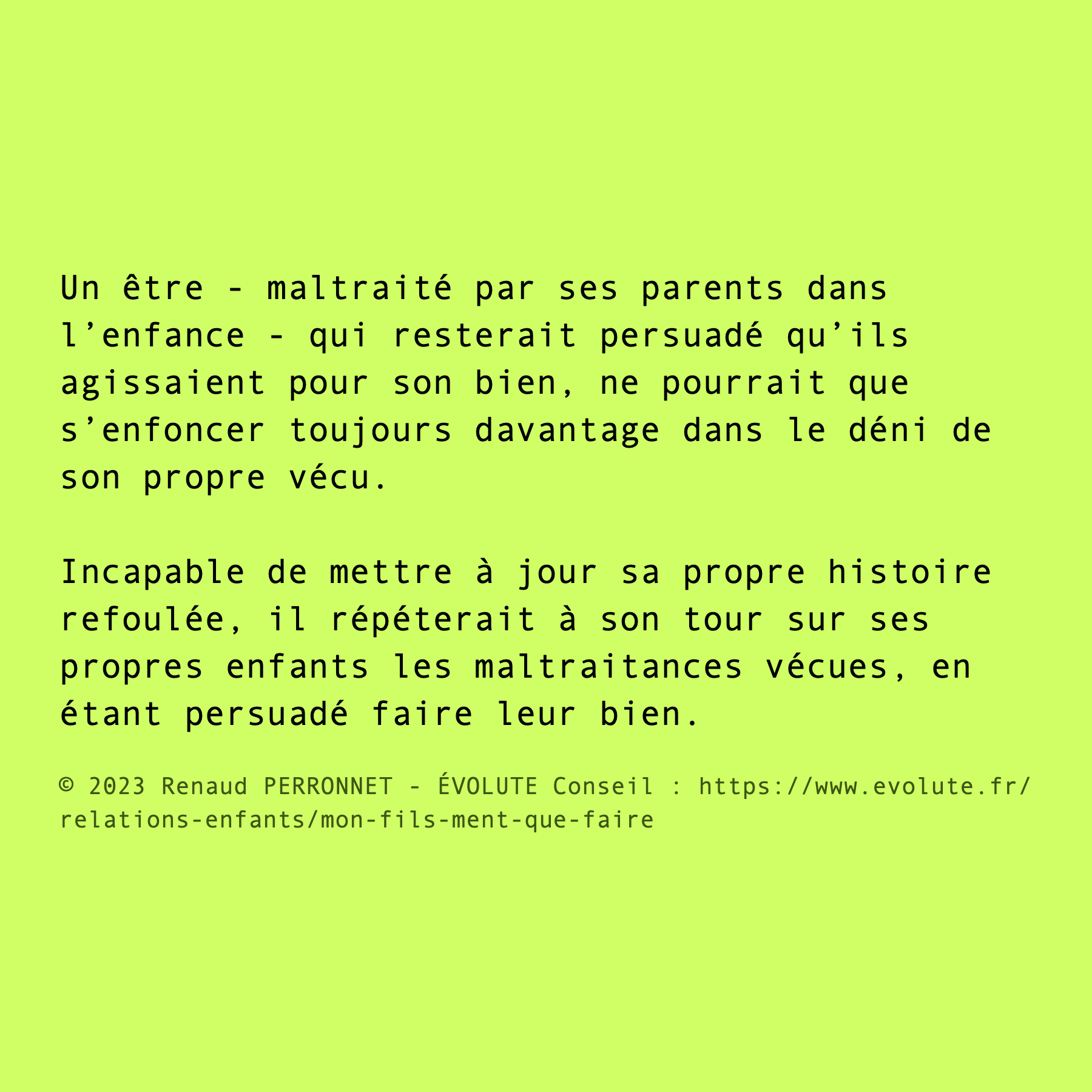 Déni et maltraitance