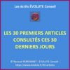 Les 30 premiers articles consultés ces 30 derniers jours