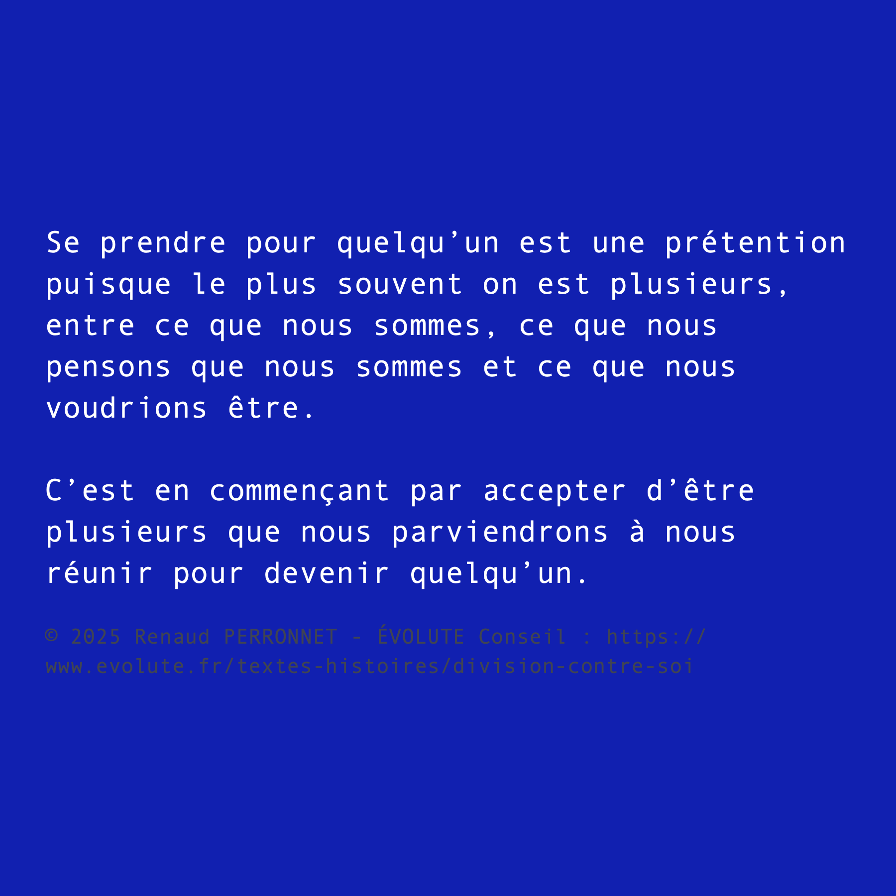 Être quelqu'un