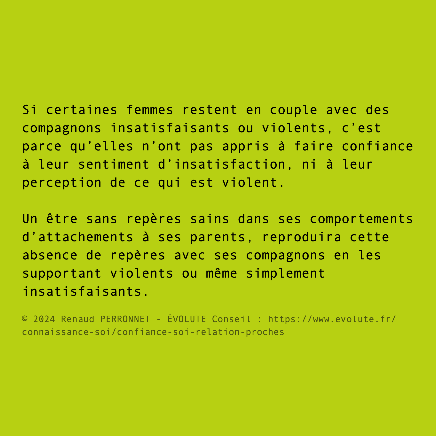 Faire confiance à l'insatisfaction