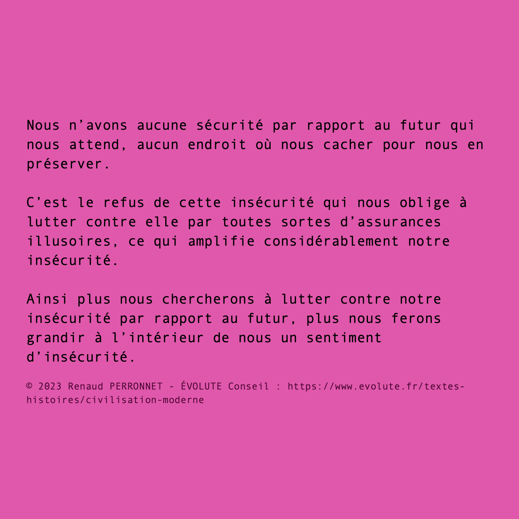 Insécurité du futur