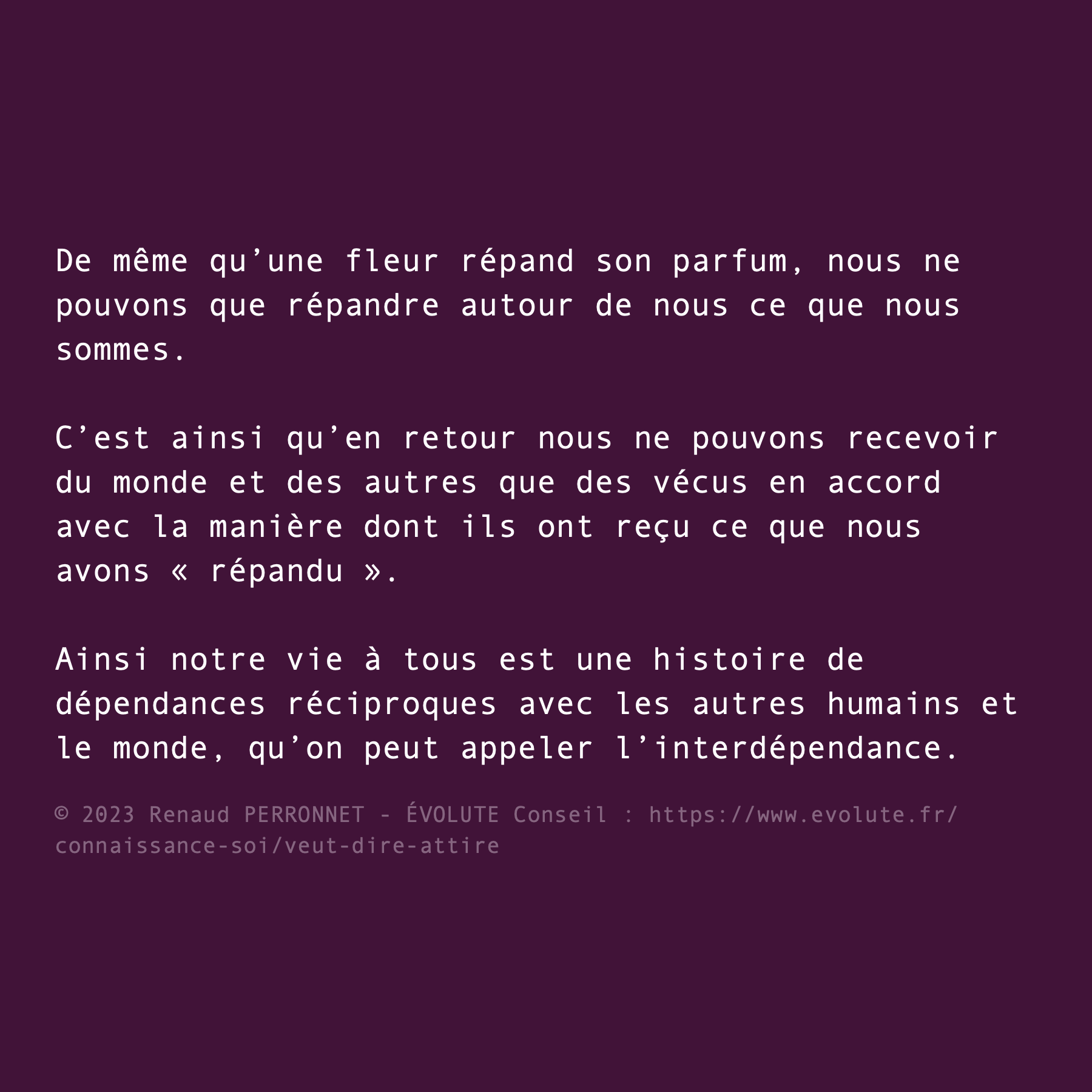 Interdépendance des êtres