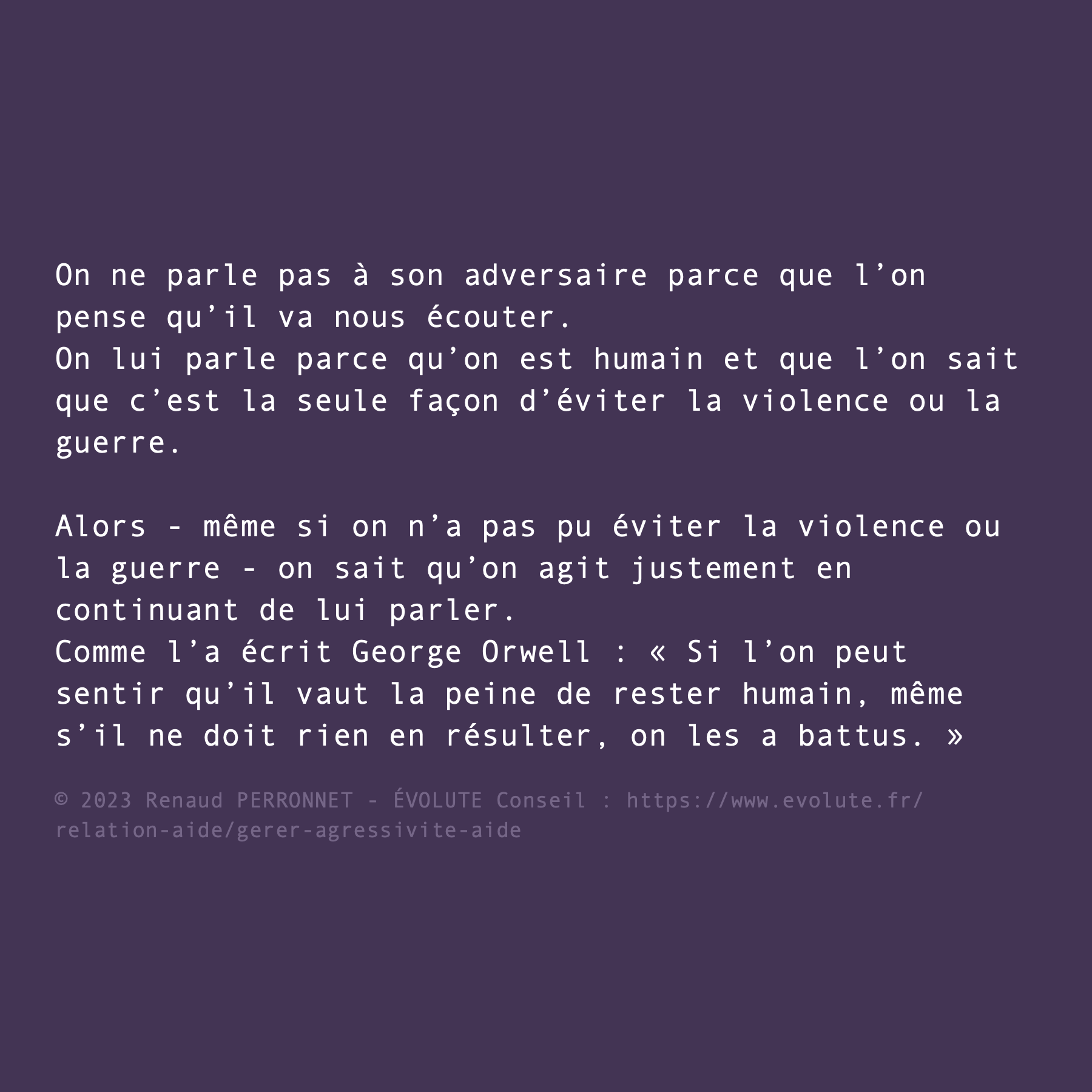 Parler, même avec son adversaire