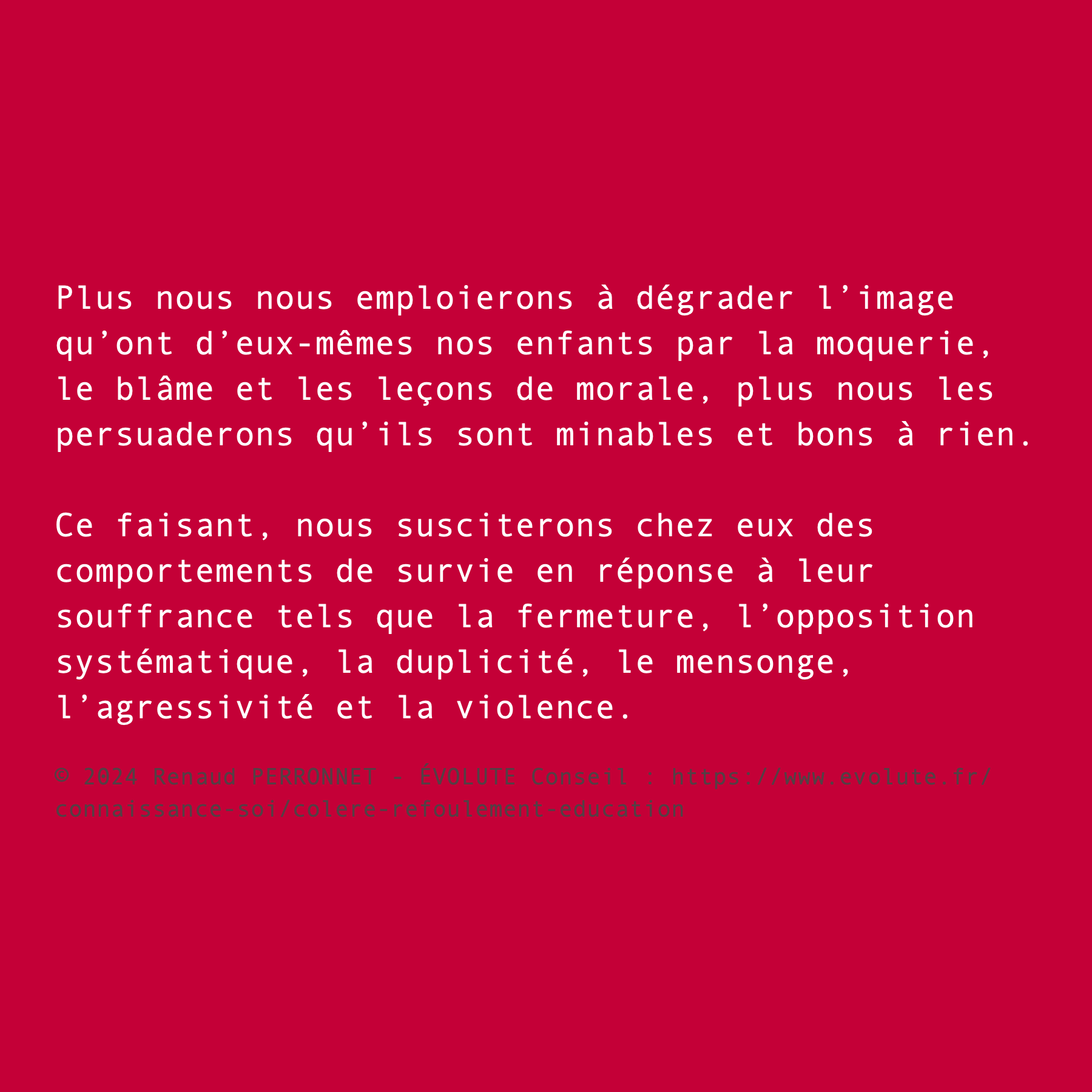 Pourquoi le blâme ?