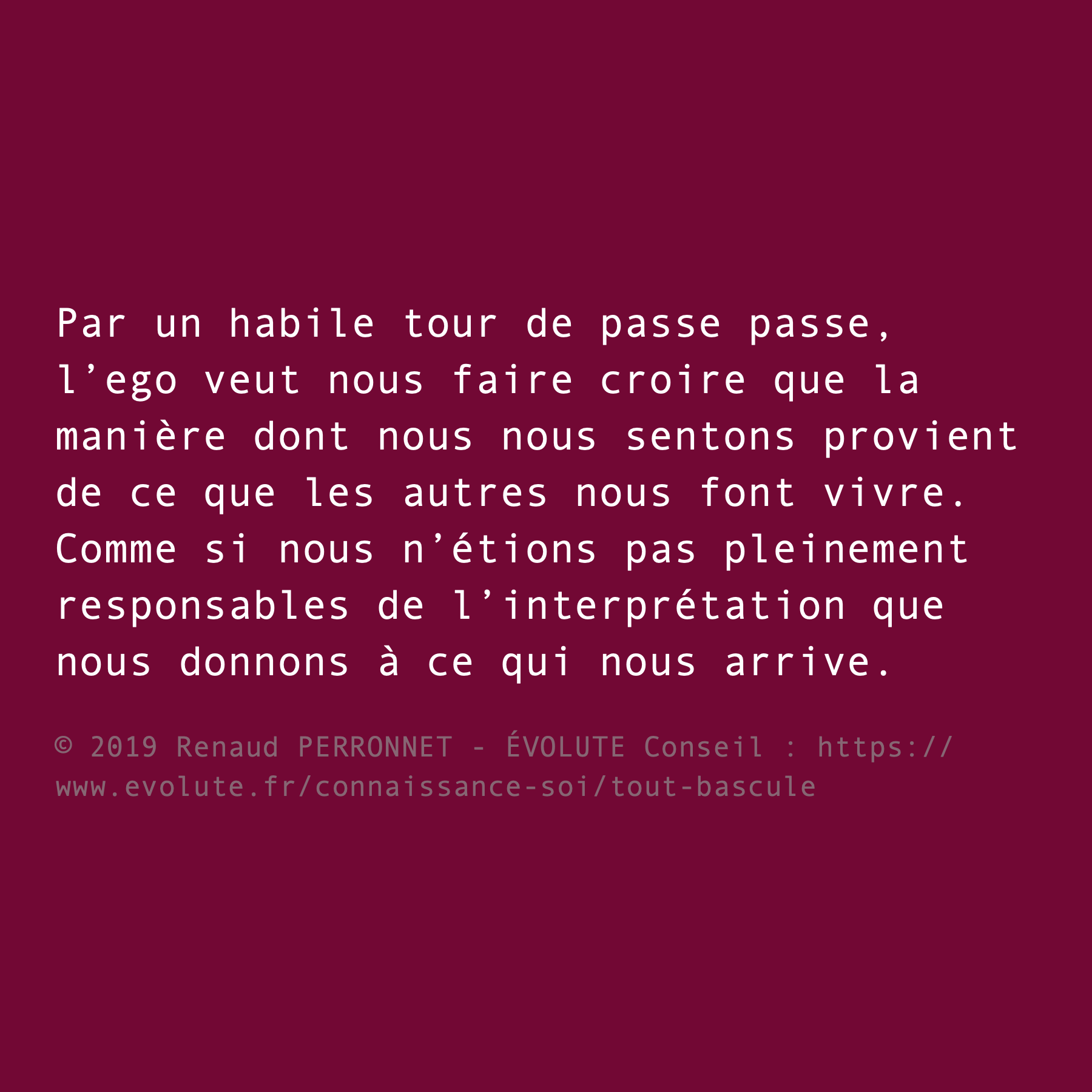 L'ego à l'oeuvre
