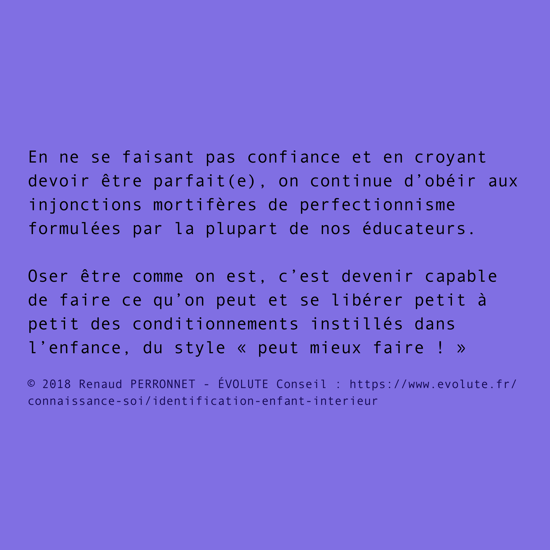 Être parfait ? Surtout pas !
