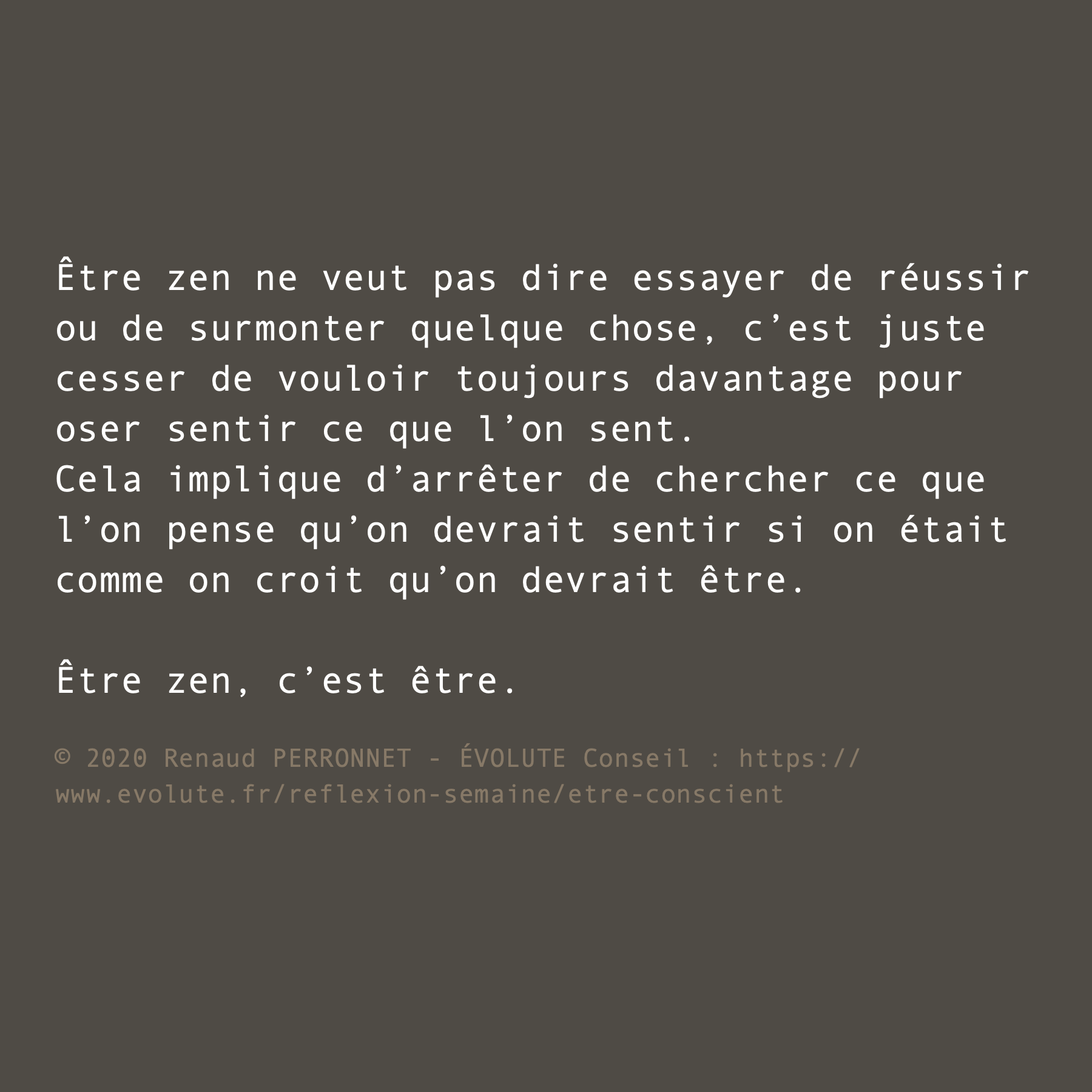 Être zen