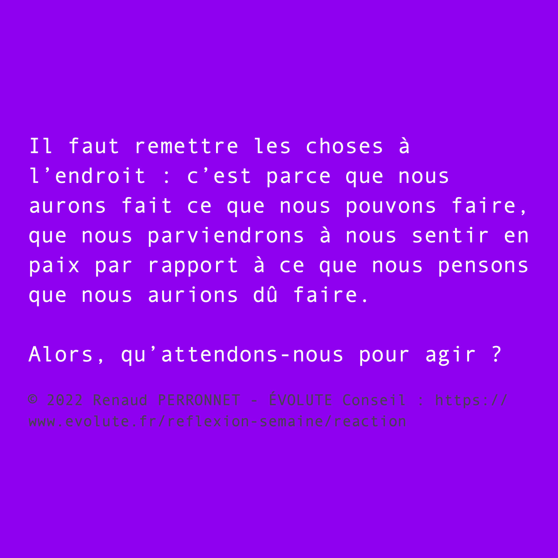 Faire ce qu'on peut