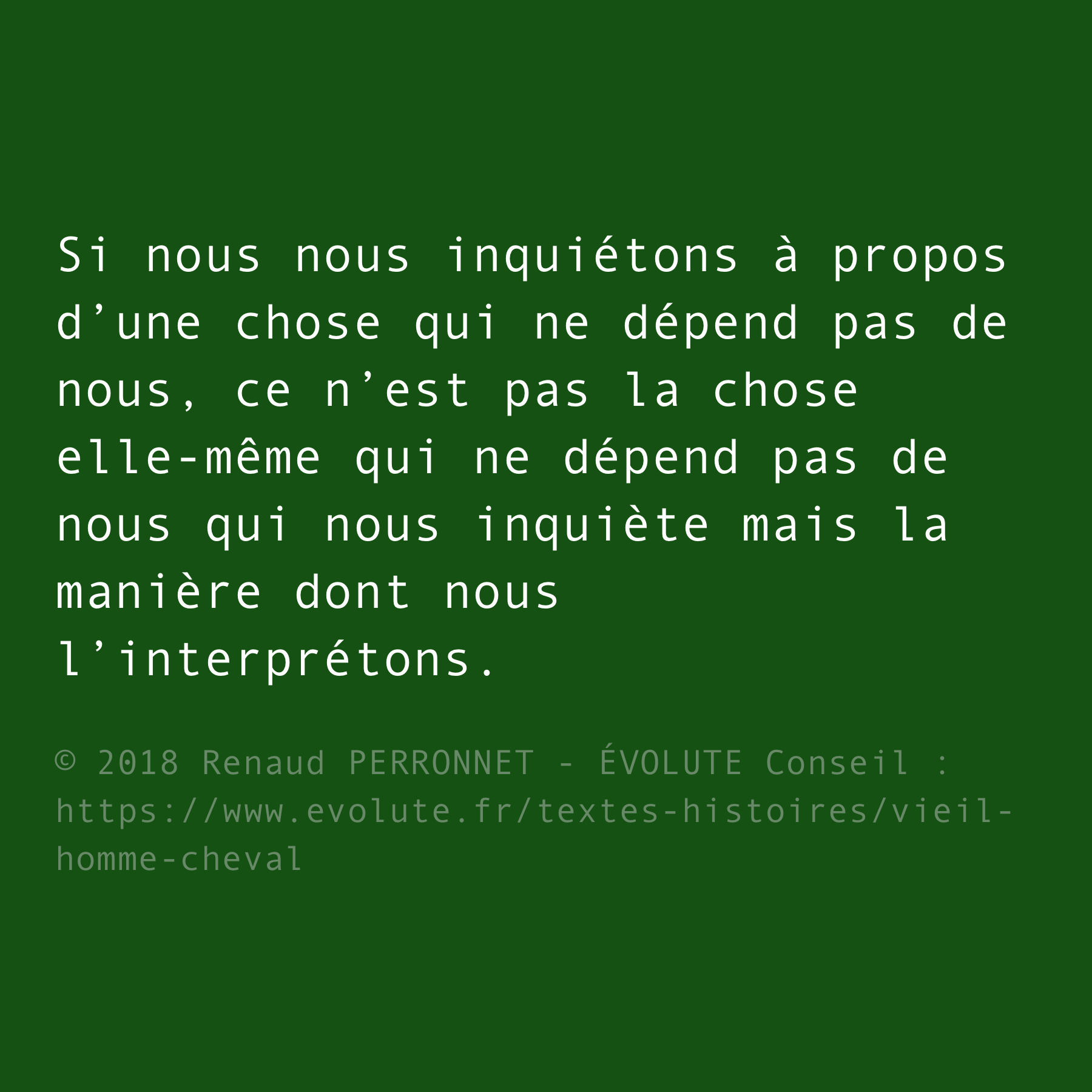 Pourquoi s'inquiéter ?