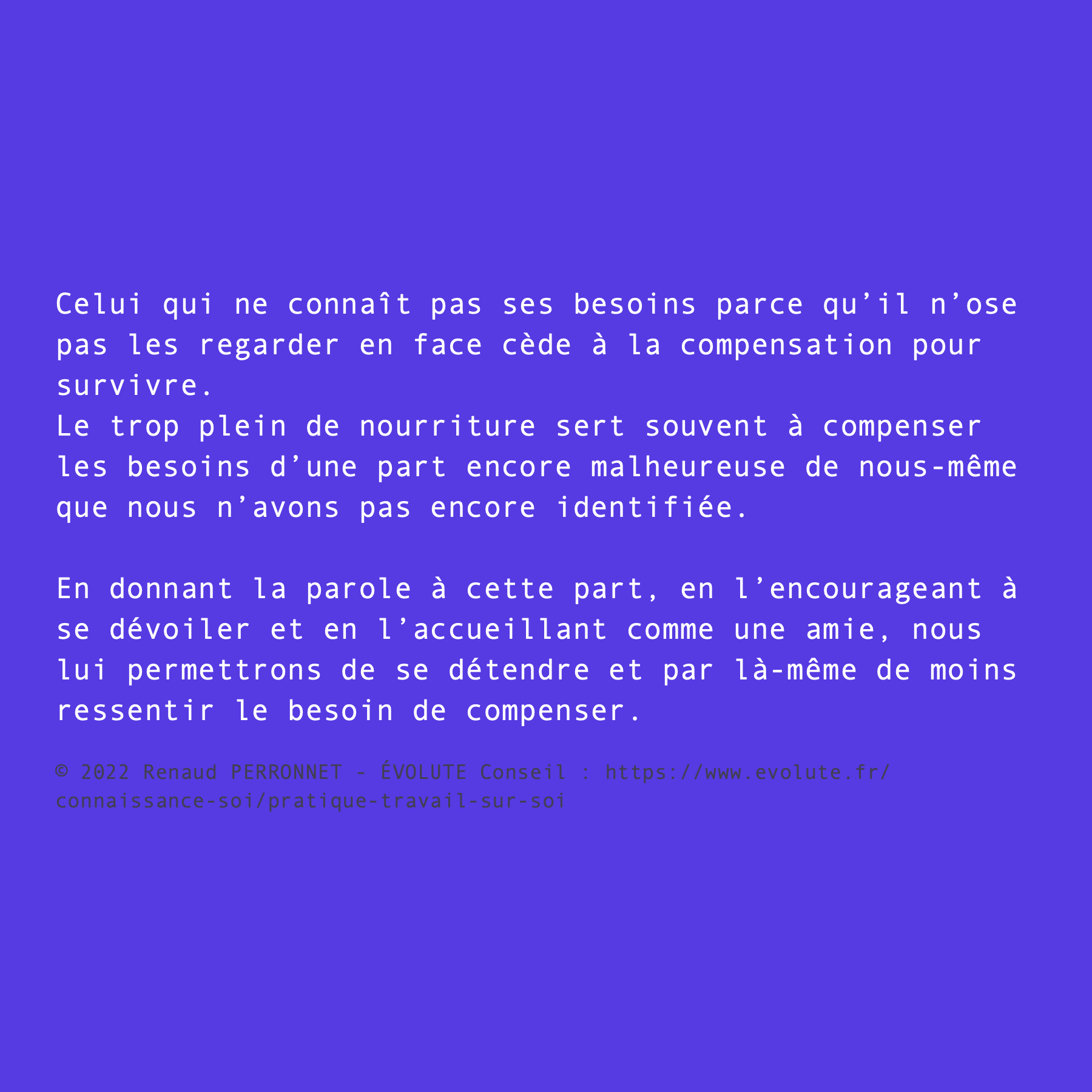 Nourriture et compensation