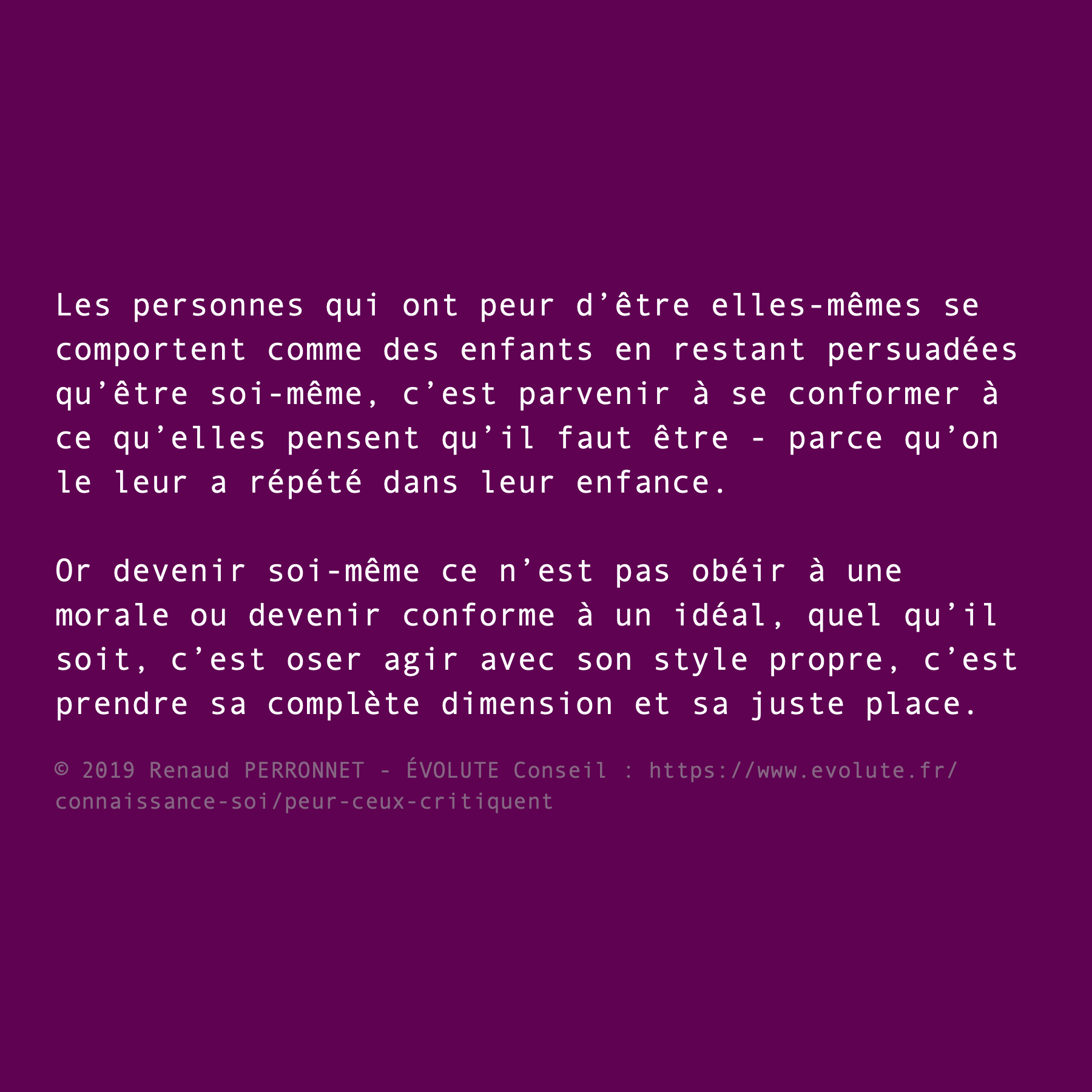 Peur de soi