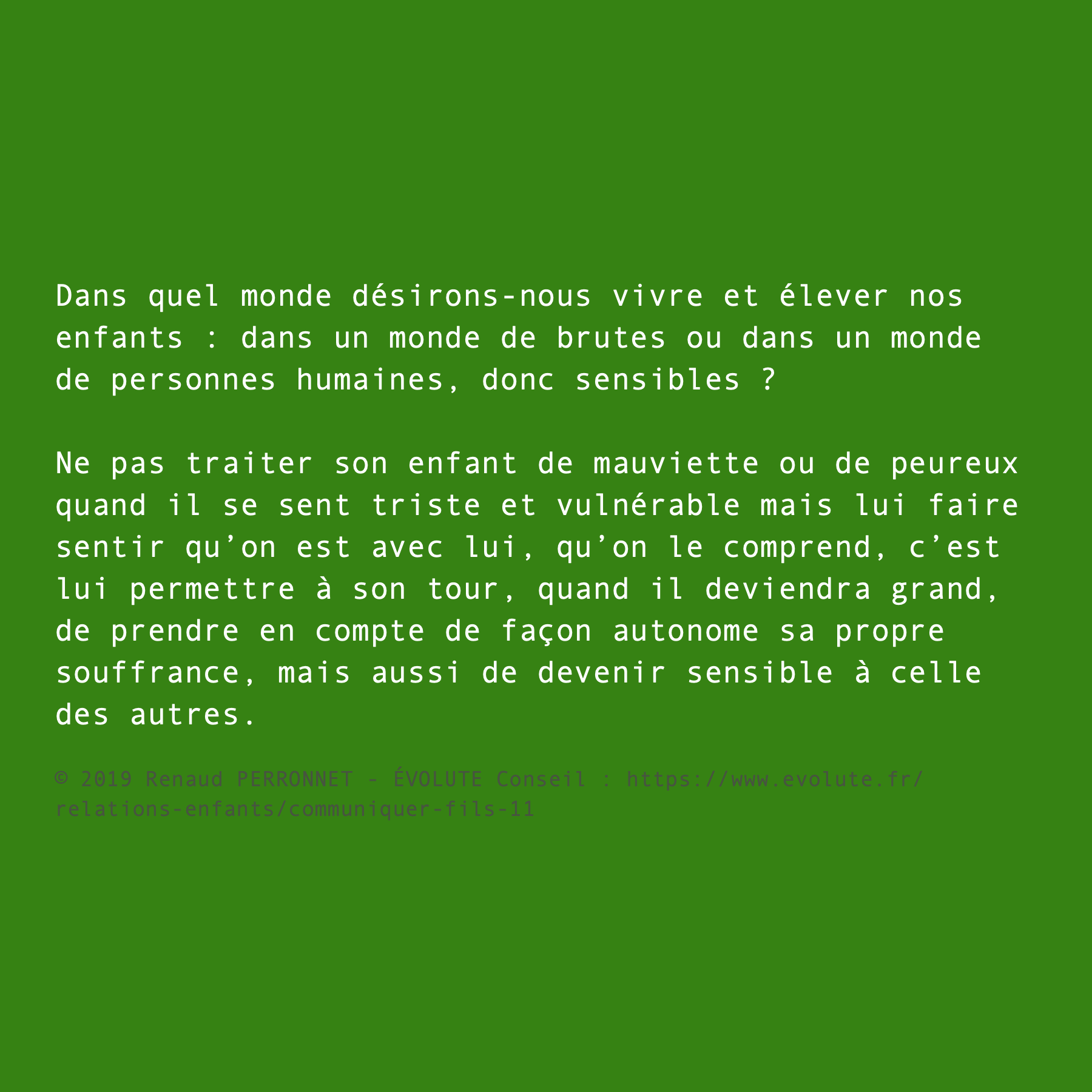 Sensibilité de l'enfant