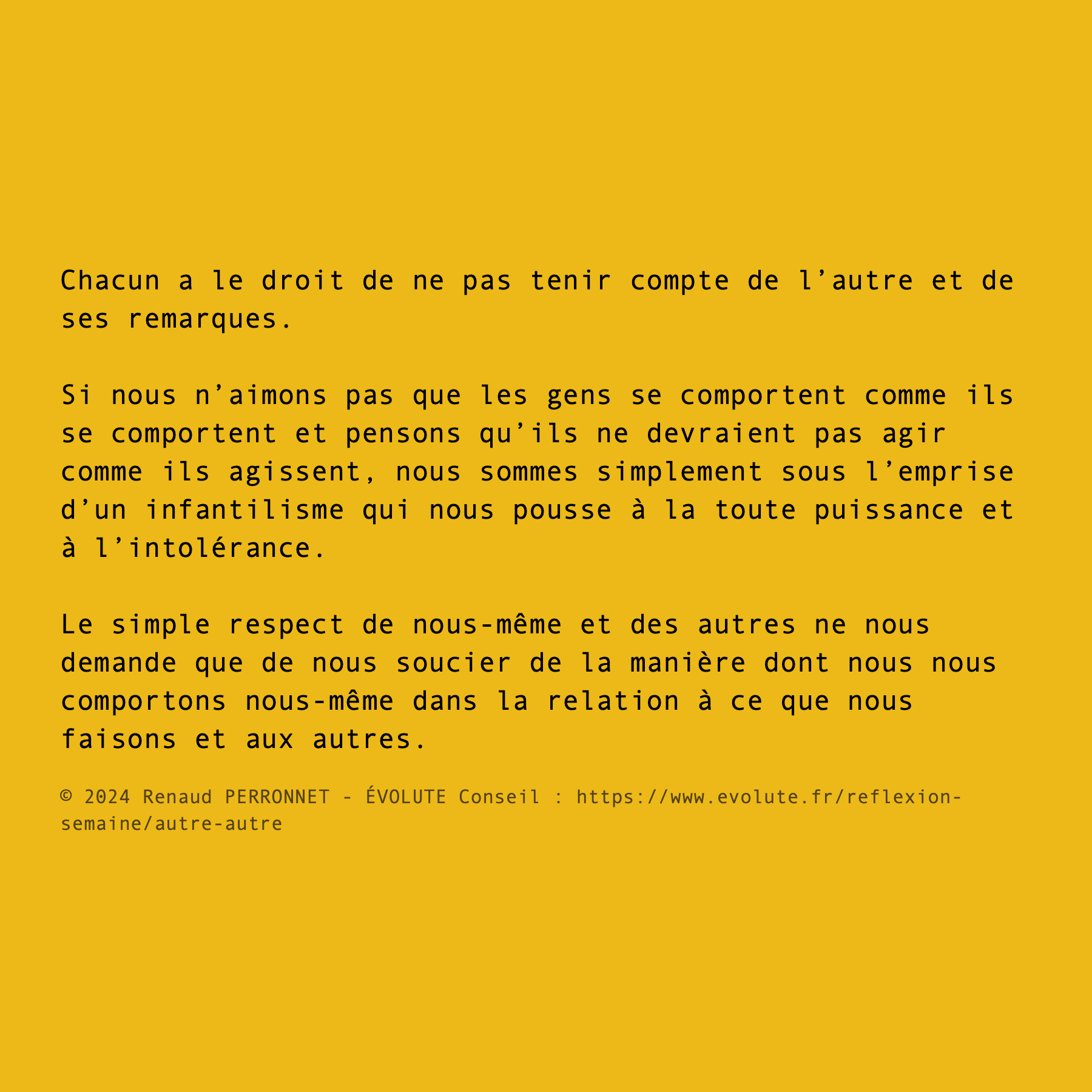 Tenir compte de l'autre