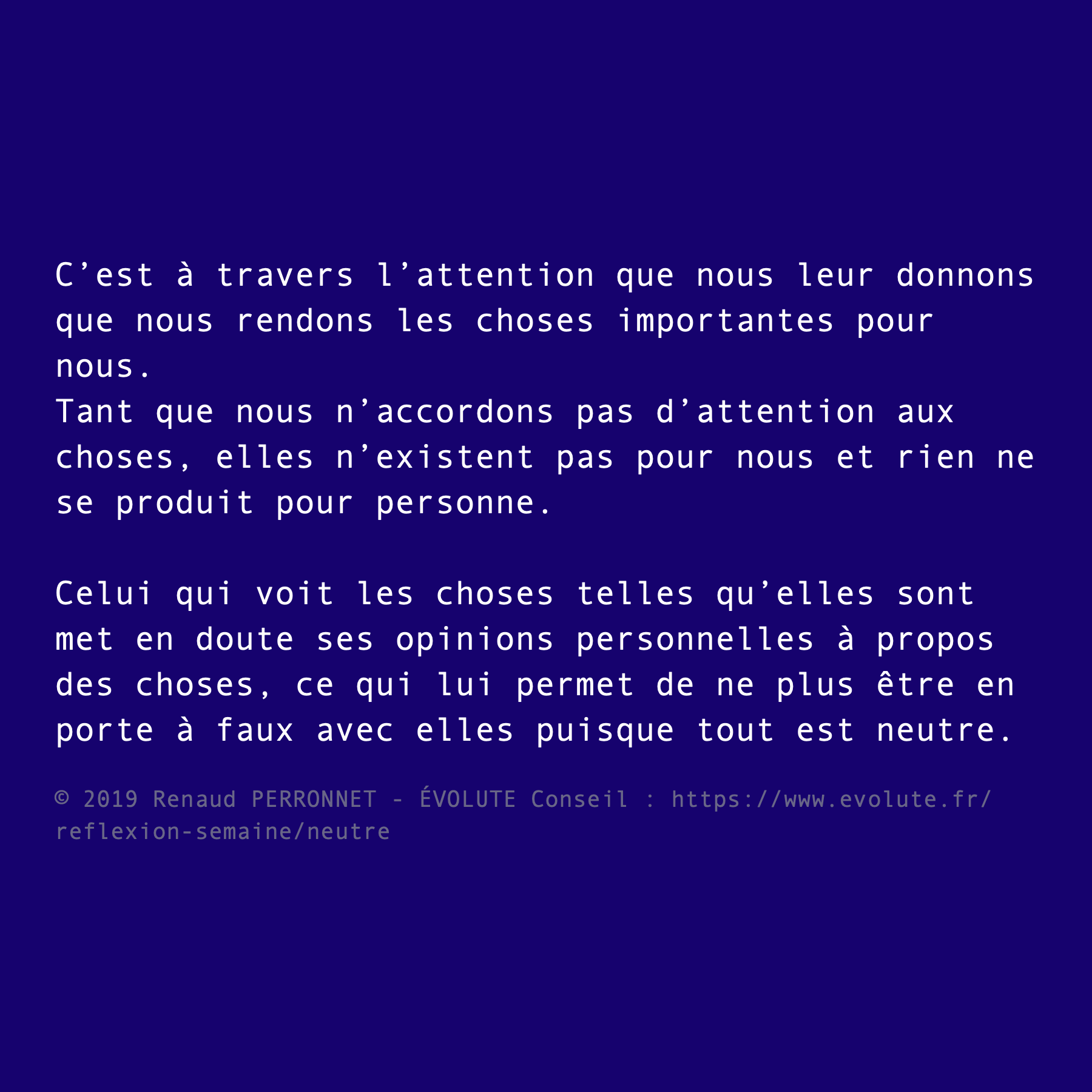 Tout est neutre